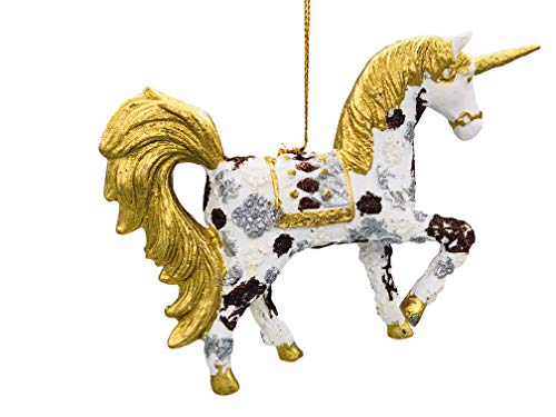 ecosoul Einhorn Weihnachten Baumschmuck Figur Deko Hänger Christbaumschmuck 15 cm (weiß-Gold) von ecosoul