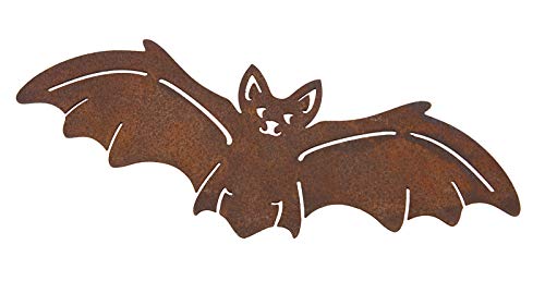 ecosoul Gartendeko Fledermaus mit Dorn Baumtier Metall Rost Deko Halloween Wanddeko von ecosoul