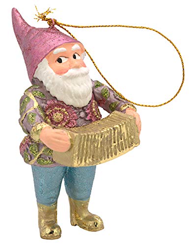 ecosoul Gartenzwerg Zwerg Weihnachten Baumschmuck Figur Deko Hänger Christbaumschmuck 11 cm (mit Akkordeon) von ecosoul