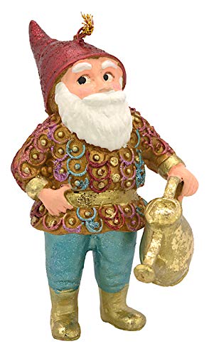 ecosoul Gartenzwerg Zwerg Weihnachten Baumschmuck Figur Deko Hänger Christbaumschmuck 11 cm (mit Giesskanne) von ecosoul