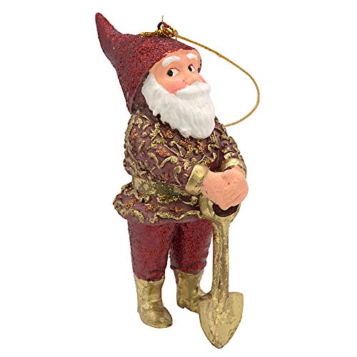 ecosoul Gartenzwerg Zwerg Weihnachten Baumschmuck Figur Deko Hänger Christbaumschmuck 11 cm (mit Schaufel) von ecosoul