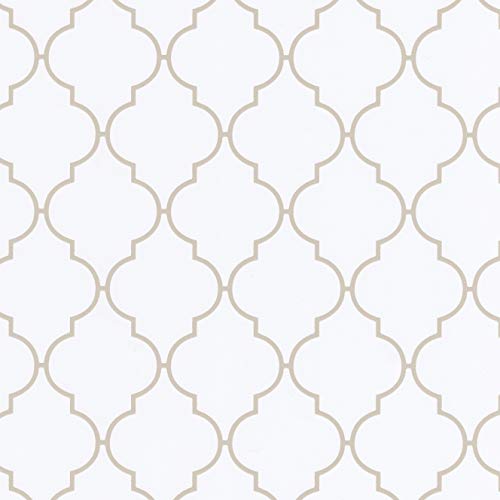 ecosoul Wachstuchtischdecke Dunya weiß-beige Meterware (7,00€/Meter) Wachstischdecke Gartentischdecke glatt abwaschbar Schutzdecke Breite:140cm Länge:1m von ecosoul