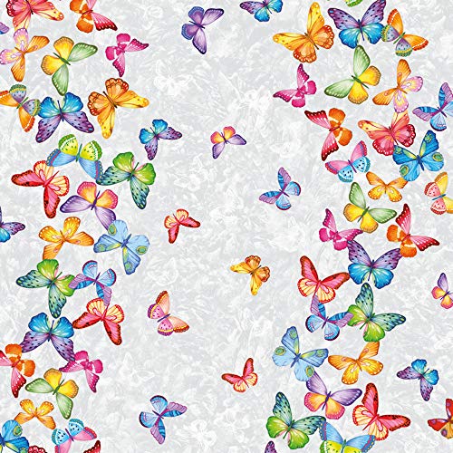ecosoul Wachstuchtischdecke Schmetterlinge Schmetterlinge bunt Wachstischdecke Schutzdecke Gartentischdecke glatt Meterware Breite:140cm Länge:170cm von ecosoul