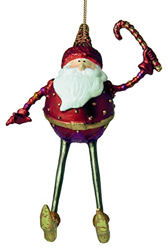 Weihnachtsmann Gabenträger Weihnachten Baumschmuck Figur Deko Hänger Christbaumschmuck 16 cm (rot mit Stab) von ecosoul