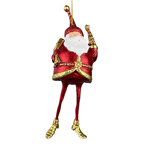 ecosoul Weihnachtsmann Gabenträger Weihnachten Baumschmuck Figur Deko Hänger Christbaumschmuck 17,5 cm rot-Gold mit Geschenken 1 Stück von ecosoul