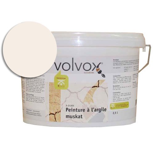 Volvox Espressivo Lehmfarbe - atmungsaktive Wandfarbe matt - hohe Deckkraft - streichfertige Naturfarbe beige 2,5 L von ecotec Naturfarben GmbH