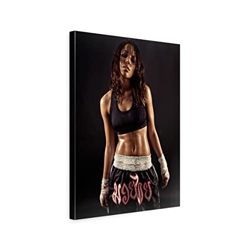 ecowalls Fitness Bilder - Fitnesscenter Bild - 60x80 cm - Vlies Leinwandbild - Leinwand Bilder - Wandbilder Wohnzimmer, Schlafzimmer Modern - Wandbild XXL - Bilder Wohnzimmer, Schlafzimmer von ecowalls