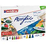 Edding Marker Acryl Kreativ Farbig sortiert 12 Stück von edding