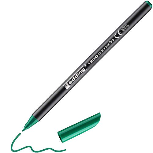 edding 1200 Fasermaler fein - grün - 1 Stift - Rundspitze 1 mm - Filzstift zum Zeichnen und Schreiben - für Schule, Mandala edding 1200 Fasermaler fein - grün - 1 Stift - Rundspitze 1 mm - Filzstift zum Zeichnen und Schreiben - für Schule, Mandala von edding