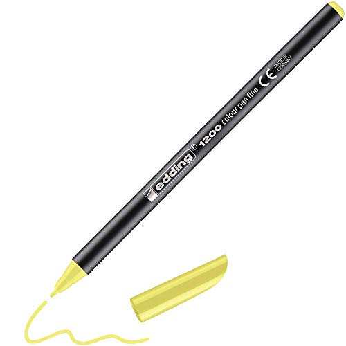 edding 1200 Fasermaler fein - neon-gelb - 1 Stift - Rundspitze 1 mm - Filzstift zum Zeichnen und Schreiben - für Schule, Mandala edding 1200 Fasermaler fein - neon-gelb - 1 Stift - Rundspitze 1 mm - Filzstift zum Zeichnen und Schreiben - für Schule, Mandala von edding