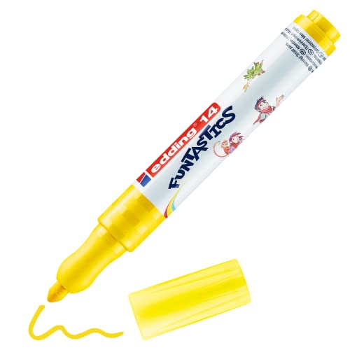 edding 14 FUNTASTICS - Malstifte für Kinder - gelb - Rundspitze 3 mm - für Malspaß auf hellem Papier und Karton - abwaschbar von Haut und Textilien edding 14 FUNTASTICS - Malstifte für Kinder - gelb - Rundspitze 3 mm - für Malspaß auf hellem Papier und Karton - abwaschbar von Haut und Textilien von edding