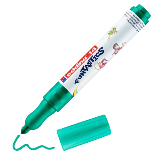 edding 14 FUNTASTICS - Malstifte für Kinder - grün - Rundspitze 3 mm - für Malspaß auf hellem Papier und Karton - abwaschbar von Haut und Textilien edding 14 FUNTASTICS - Malstifte für Kinder - grün - Rundspitze 3 mm - für Malspaß auf hellem Papier und Karton - abwaschbar von Haut und Textilien von edding