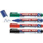 edding 360 Whiteboard Marker Mittel Rundspitze Farbig sortiert 4 Stück von edding