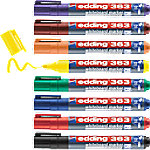 edding 363 Whiteboard-Marker Keilspitze 5 mm Farbig sortiert 8 Stück von edding