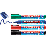 edding 380 Flipchart Marker Mittel Rundspitze Farbig sortiert 4 Stück von edding