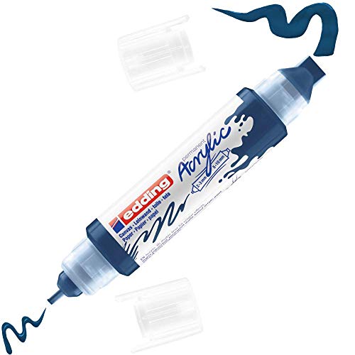 edding 5400 Acryl 3D Double Liner - dunkel-blau - 1 Acrylfarbe Tube - Doppel-Spitze 2-3,5-10 mm - Acryl Farben zum Malen auf Leinwand, Malpapier und Holz - Acrylstifte wasserfest in Künstlerqualität edding 5400 Acryl 3D Double Liner - dunkel-blau - 1 Acrylfarbe Tube - Doppel-Spitze 2-3,5-10 mm - Acryl Farben zum Malen auf Leinwand, Malpapier und Holz - Acrylstifte wasserfest in Künstlerqualität von edding