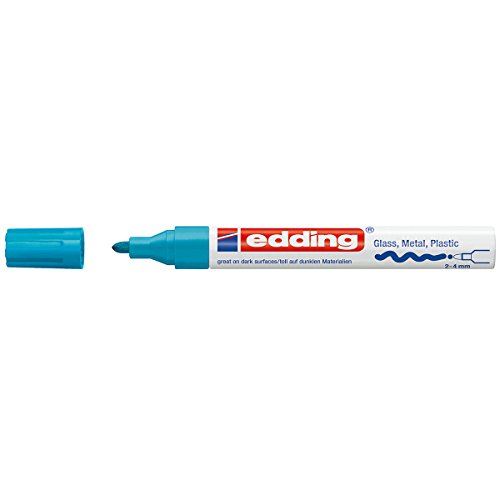 edding 780 glanzlack-marker dünn (0,8 mm) 8 Farben wählbar 10er Pack hellblau von edding