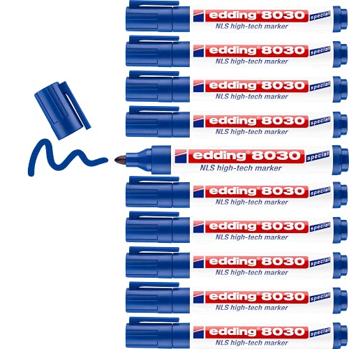 edding 8030 NLS High-Tech Marker - blau - 10 Stifte - Rundspitze 1,5-3 mm - Rostfreier Marker zum korrosionsarmen Markieren - für Stahl, Metall, Eisen, Aluminium edding 8030 NLS High-Tech Marker - blau - 10 Stifte - Rundspitze 1,5-3 mm - Rostfreier Marker zum korrosionsarmen Markieren - für Stahl, Metall, Eisen, Aluminium von edding