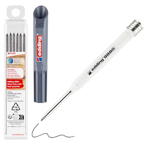 edding DIY Baumarker Graphit 4-8880-8881 Tieflochmarker Grau, Weiß 1 Set von edding