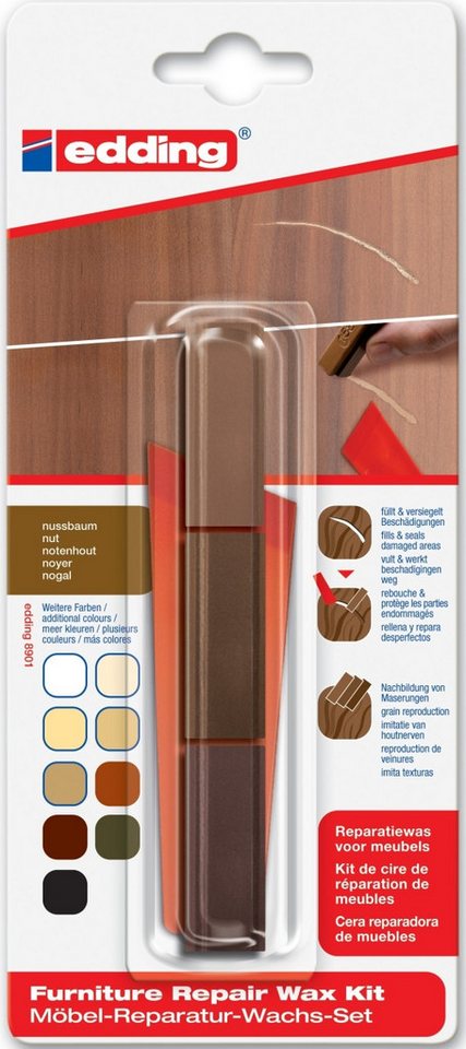 edding Bastelfilz Möbel-Reparaturwachs edding 8901 Blisterverpackung nussbaum edding Bastelfilz Möbel-Reparaturwachs edding 8901 Blisterverpackung nussbaum von edding