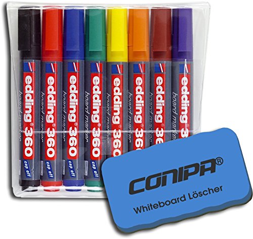 edding Boardmarker Whiteboardmarker (mit Löscher blau) von edding