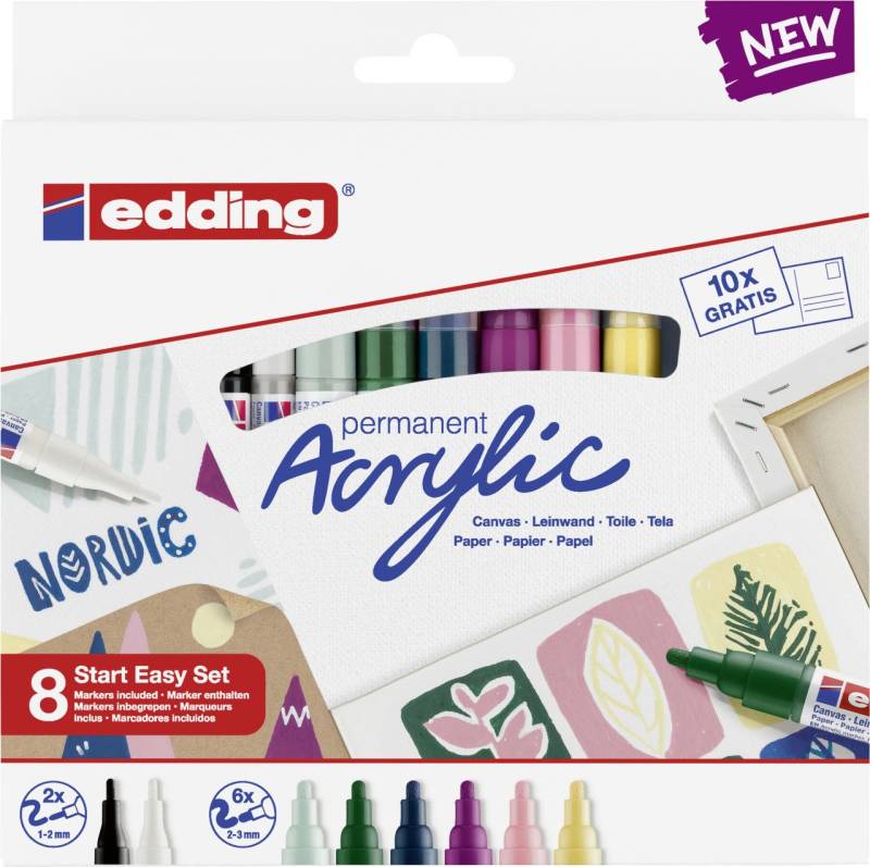 edding Flachpinsel edding Acryl-Einstiegsset nordic edding Flachpinsel edding Acryl-Einstiegsset nordic von edding