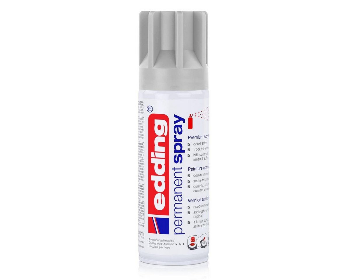 edding Sprühfarbe edding Permanent Spray lichtgrau 200 ml Premium Acryllack, RAL 7035 edding Sprühfarbe edding Permanent Spray lichtgrau 200 ml Premium Acryllack, RAL 7035 von edding