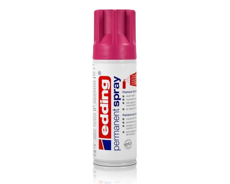 edding Sprühfarbe edding Permanent Spray telemagenta 200 ml Premium Acryllack, RAL 4010 von edding