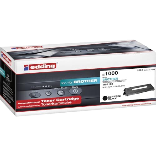 edding Toner ersetzt Brother TN-2120 Kompatibel Schwarz 2600 Seiten EDD-1000 18-1000 von edding