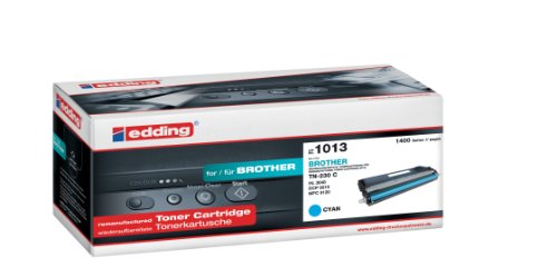 edding Toner EDD-1013 - Cyan - Reichweite 1400 Seiten - Ersetzt Brother TN-230C von edding