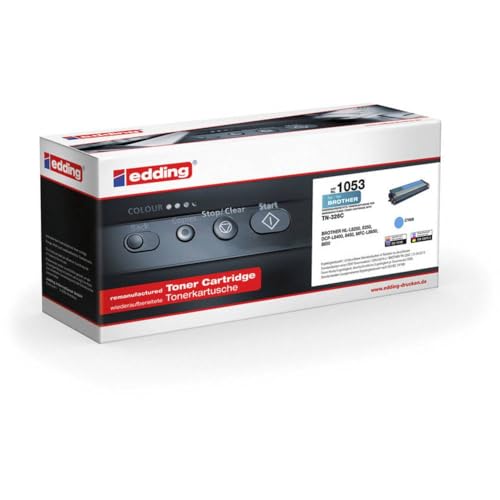 edding Toner EDD-1053 - Cyan - Reichweite 3500 Seiten - Ersetzt Brother TN-326C von edding