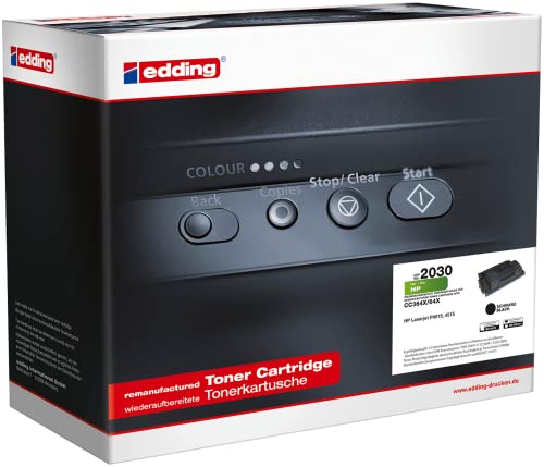 edding Toner EDD-2030 - Schwarz - Reichweite 24000 Seiten - Ersetzt HP 64X (CC364X) von edding