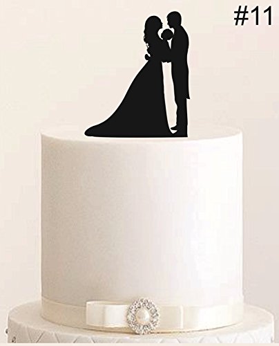 Cake Topper, Tortenstecker, Tortenfigur Acryl, Tortenständer Etagere Hochzeit Hochzeitstorte (Schwarz) Art.Nr. 5251 von edelstahlheini.de