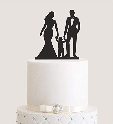 Cake Topper, Tortenstecker, Tortenfigur Acryl, Tortenständer Etagere Hochzeit Hochzeitstorte (schwarz) Art.Nr. 5137 von edelstahlheini.de