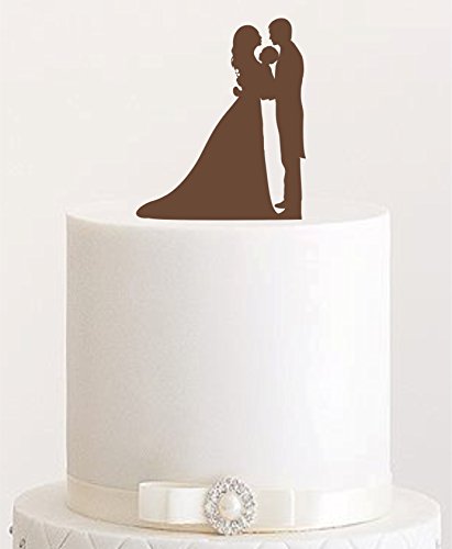 edelstahlheini.de Cake Topper - Personalisierte männliche Hochzeit Tortenständer Tortenständer Acryl Cake Topper braun von edelstahlheini.de