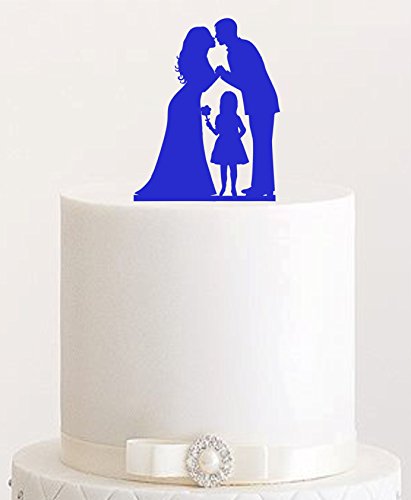 Cake Topper #16 Acryl, Tortenstecker, Tortenfigur, Hochzeitstorte (Dunkelblau) von edelstahlheini.de