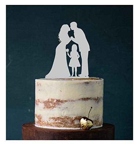 Cake Topper #16 Acryl, Tortenstecker, Tortenfigur, Hochzeitstorte (Grau) Art.Nr. 5011 von edelstahlheini.de