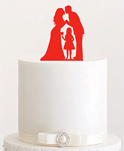 Cake Topper #16 Acryl, Tortenstecker, Tortenfigur, Hochzeitstorte (Rot) von edelstahlheini.de