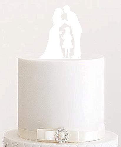 Cake Topper #16 Acryl, Tortenstecker, Tortenfigur, Hochzeitstorte (Weiss) Art.Nr. 5254 von edelstahlheini.de