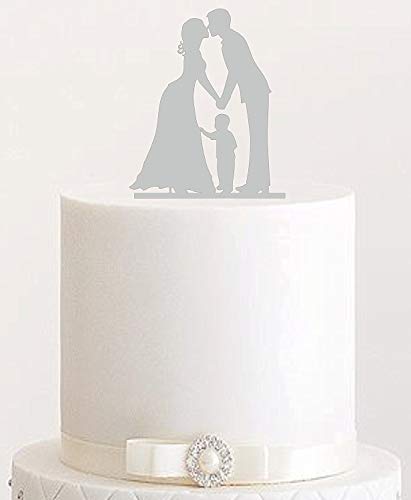 edelstahlheini.de Cake Topper #23#23 Acryl Cake Topper Tortendeko Hochzeitstorte Grau von edelstahlheini.de