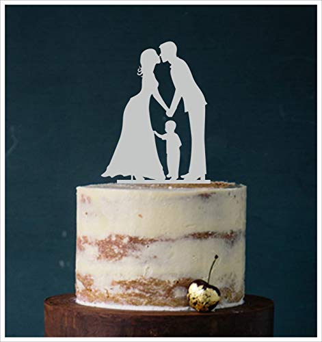 edelstahlheini.de #23 Cake Topper #23 Tortenfigur Tortenständer Acryl Hochzeitstorte Grau von edelstahlheini.de