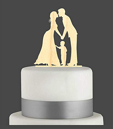 Cake Topper #23 Acryl, Tortenstecker, Tortenfigur, Hochzeitstorte … (Holz) Art.Nr. 5107 von edelstahlheini.de
