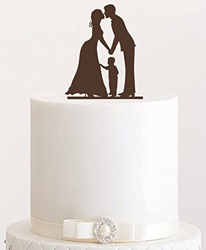 Cake Topper #23 Acryl, Tortenstecker, Tortenfigur, Hochzeitstorte … (Schokobraun) von edelstahlheini.de