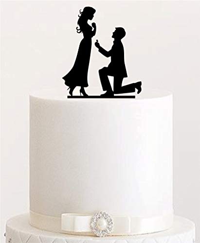 Cake Topper #9, Tortenstecker, Tortenfigur Acryl, Tortenständer Etagere Hochzeit Hochzeitstorte (Schwarz) Art.Nr. 5167 von edelstahlheini.de
