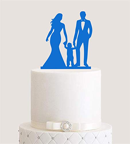 edelstahlheini.de Cake Topper, Tortenstecker, Tortenfigur Acryl, Tortenständer Etagere Hochzeit Hochzeitstorte (Hellblau) von edelstahlheini.de