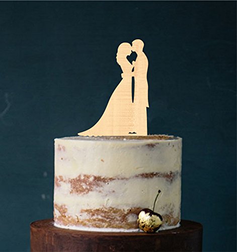 edelstahlheini.de Cake Topper, Tortenstecker, Tortenfigur Acryl, Tortenständer Etagere Hochzeit Hochzeitstorte (Holz) Art.Nr. 5143 von edelstahlheini.de