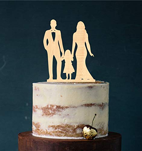 edelstahlheini.de Cake Topper, Tortenstecker, Tortenfigur Acryl, Tortenständer Etagere Hochzeit Hochzeitstorte (Holz) Art.Nr. 5265 von edelstahlheini.de