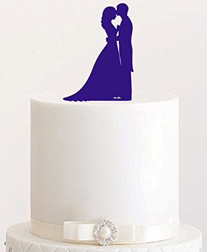 edelstahlheini.de Cake Topper, Tortenstecker, Tortenfigur Acryl, Tortenständer Etagere Hochzeit Hochzeitstorte (Lila) von edelstahlheini.de