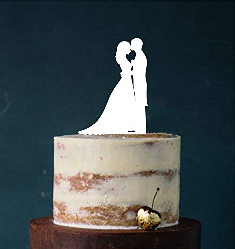 edelstahlheini.de Cake Topper #2, Tortenstecker, Tortenfigur Acryl, Tortenständer Etagere Hochzeit Hochzeitstorte (Weiss) Art.Nr. 5252 von edelstahlheini.de