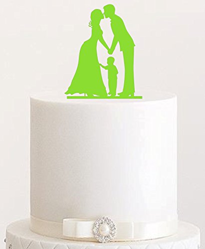 edelstahlheini.de Cake Topper #23 Acryl, Tortenstecker, Tortenfigur, Hochzeitstorte … (Hellgrün) von edelstahlheini.de